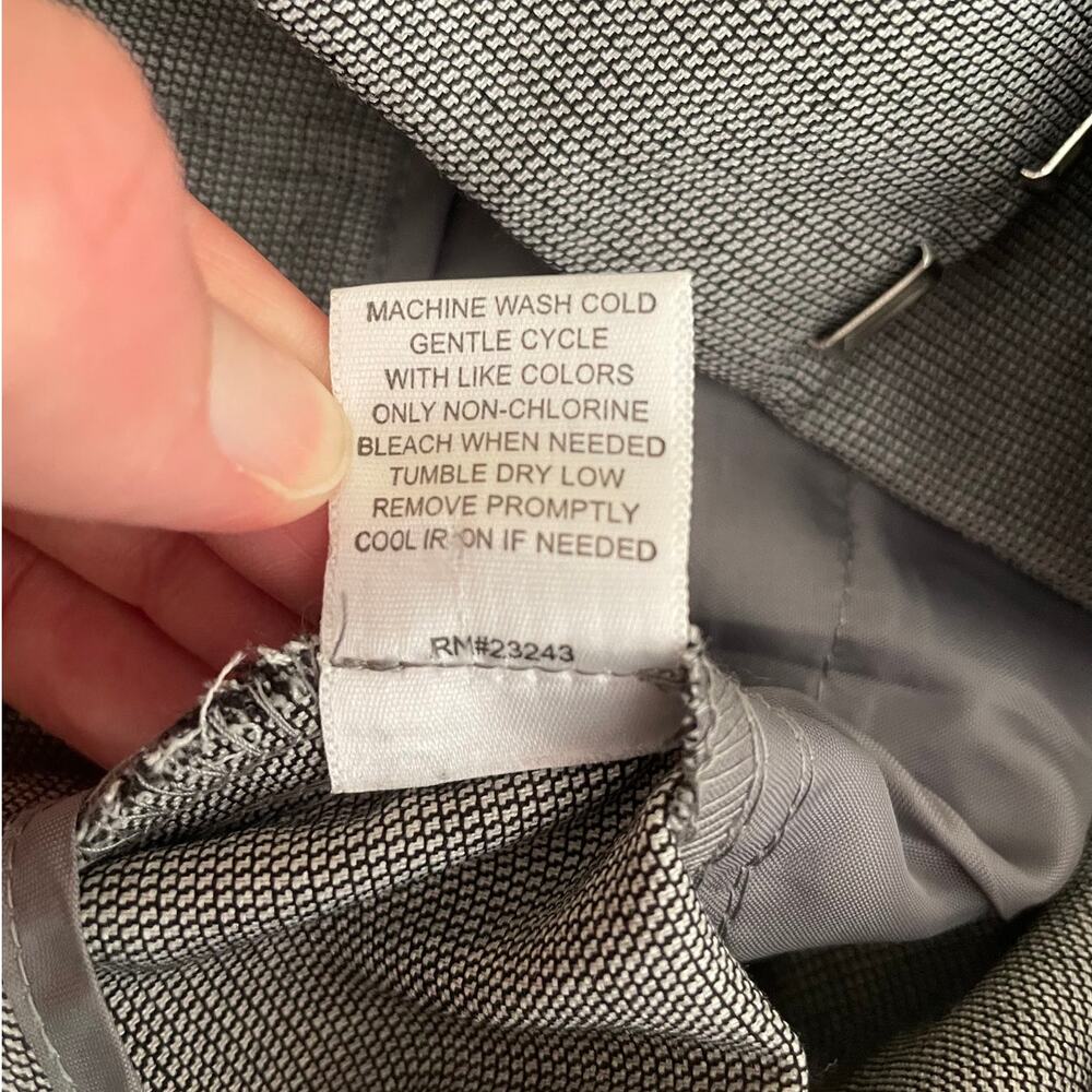 New York & Company Stretch Size 8 Average Womens Dress Pants Straight Leg Silver - Picture 7 of 10